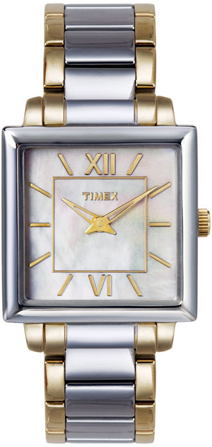 Timex Elegant Square - Aço/Dourado - Analógicos