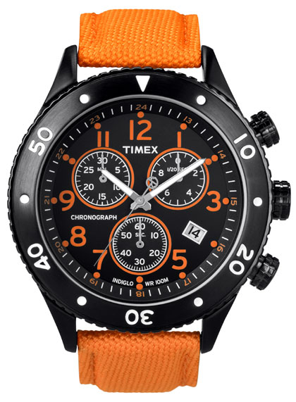 Relógio Esportivo Masculino Chrono - Puseira Laranja - Timex