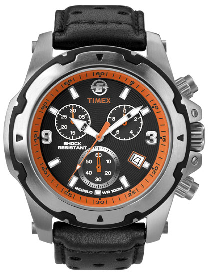 Relógio Esportivo Expedition Masculino Chrono - Preto com laranja - Relógios-Masculinos