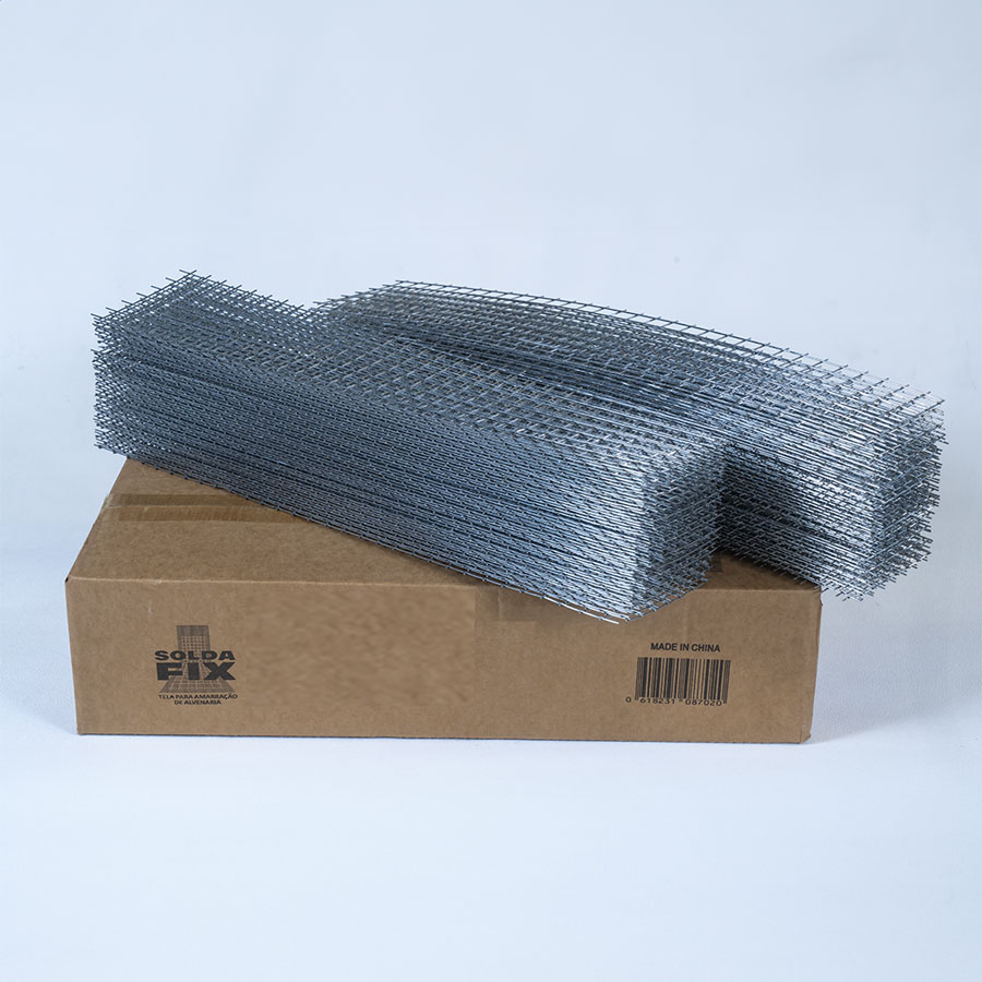 Tela de Alvenaria para Amarração Amarre 1,20x170x500mm Caixa C/50 Pcs - Tecnyl