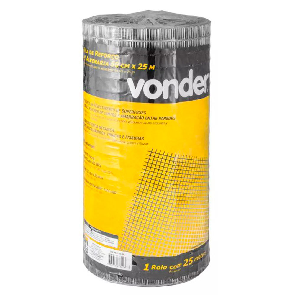 Tela de Reforço para Fachada Ancora 1,20mm X 50cm x 25 m - Manuais