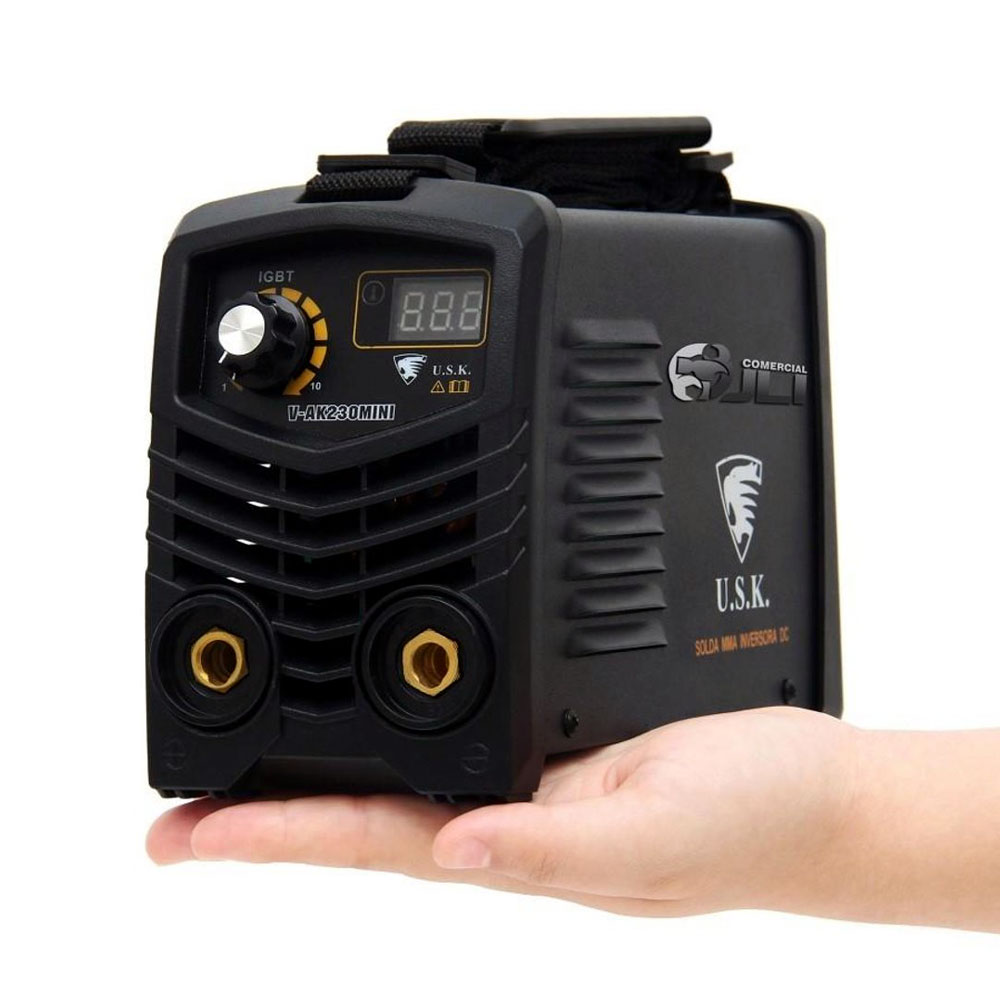 Mini Máquina Inversora de Solda USK V-AK230 IGBT 130A - Inversoras-