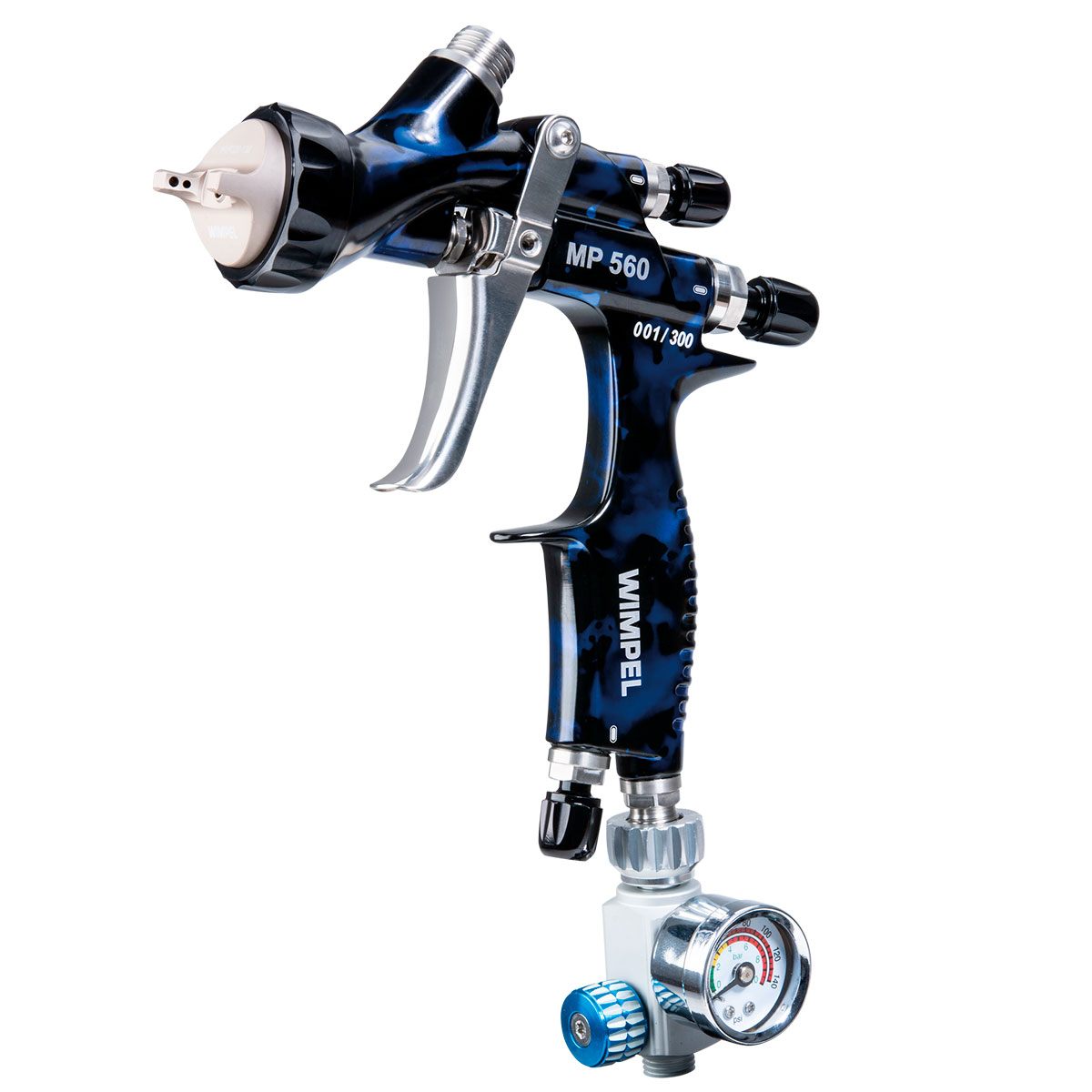 Pistola de Pintura Wimpel HVLP MP-560 CAMUFLADA 1.3mm EDIÇÃO LIMITADA Caneca SPW Refil 600ml - Wimpel