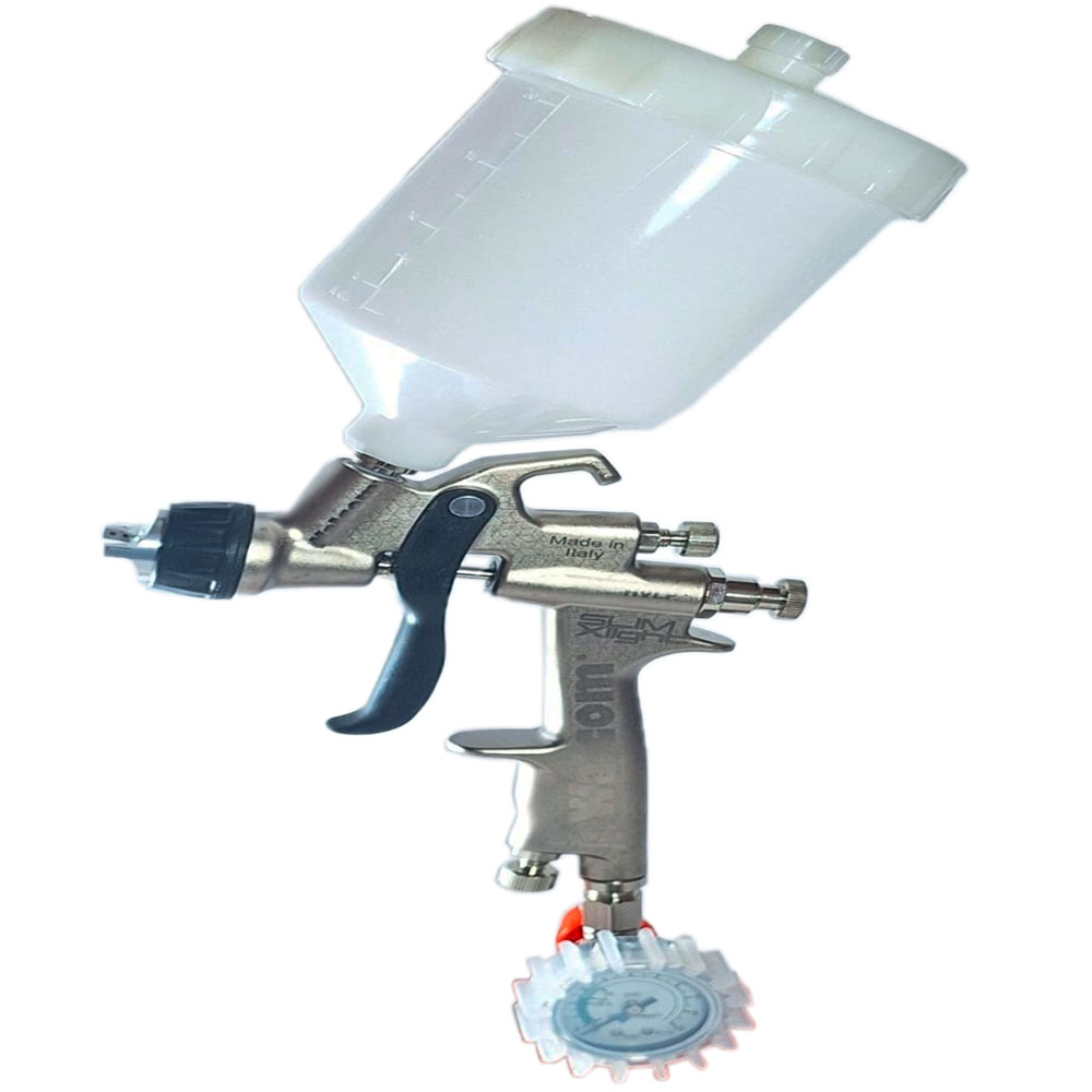 Pistola de Pintura Walcom Slim X-Light HVLP Xlite 1.7mm 600ml com Manômetro - Pistolas