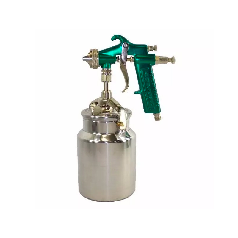 Pistola de Pintura Sucção Modelo 4A Baixa Pressão 1000ml Bico 1,2mm Tampa de Aluminio - Pistolas-Sucção