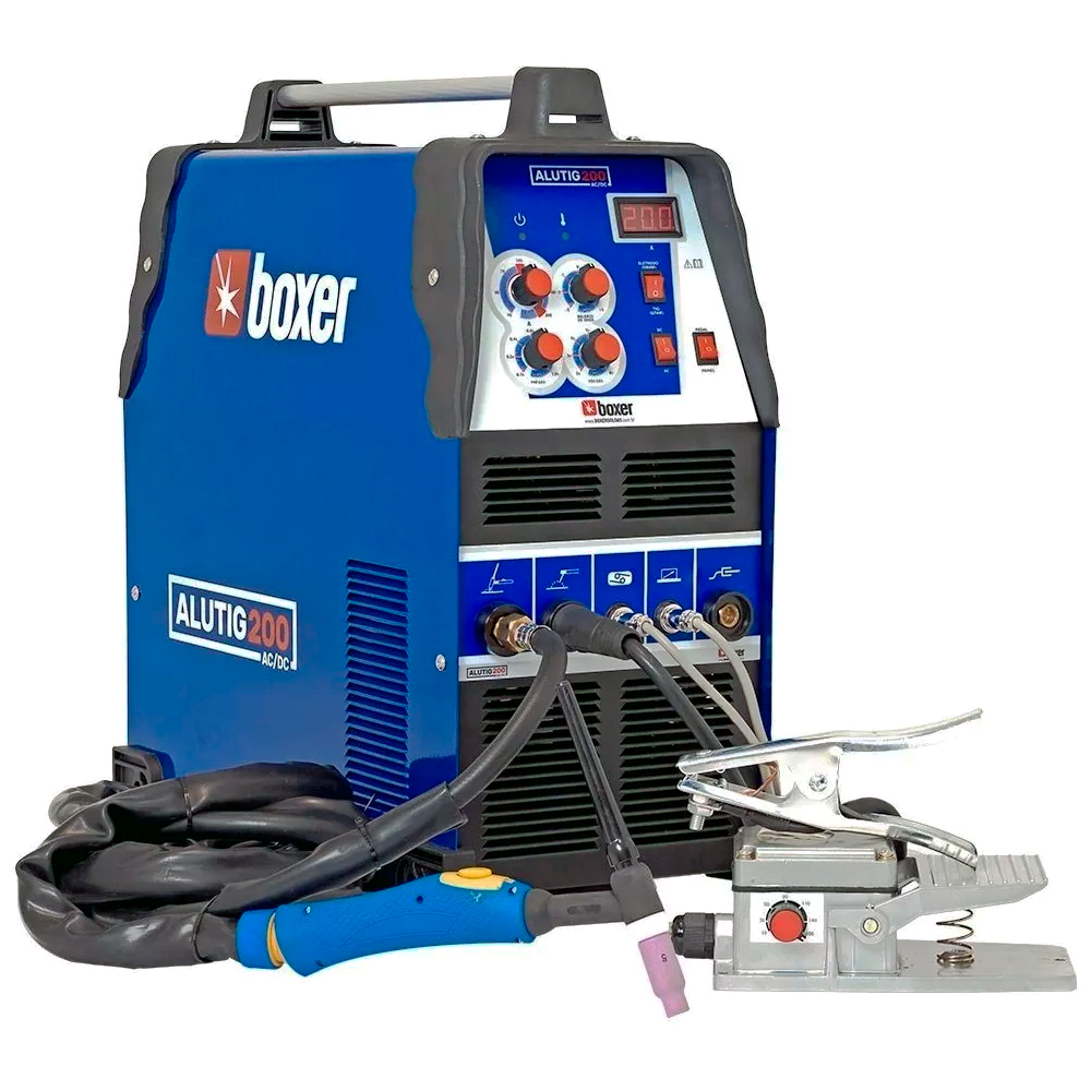 Máquina de Solda para Soldar Alumínio Bivolt ALUTIG 200 ACDC com Pedal e Tocha - Inversoras-
