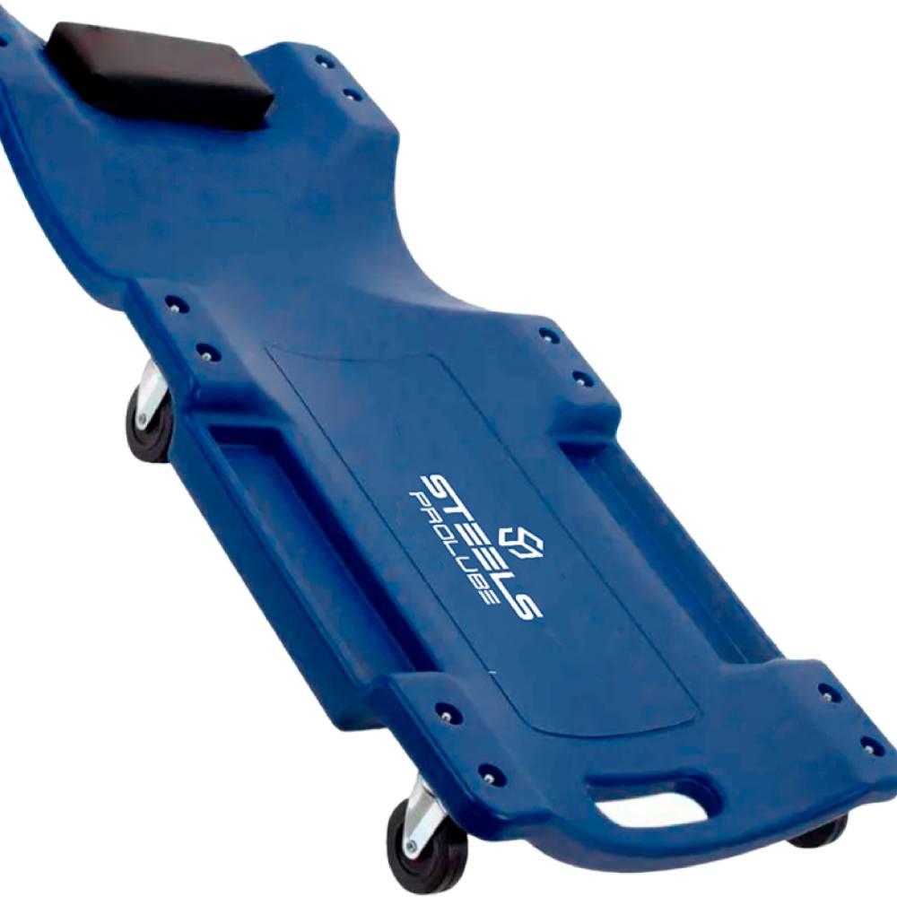 Carrinho esteira para mecânico 120kg com apoio estofado Steels - Novidades