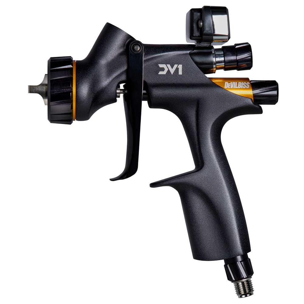 Pistola de Pintura Profissional DeVilbiss DV1-C Clearcoat própria para Verniz com manômetro digital - Pistolas-HVLP