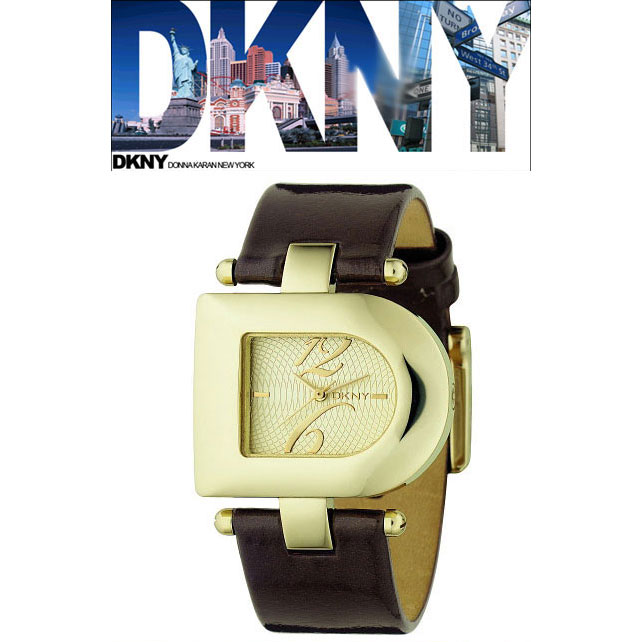 Relógio Feminino Donna Karan New York D-Shaped, Dourado - Analógicos