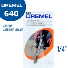 640 Fresa ponta em V 1/4 6,4 mm - Linha-Dremel