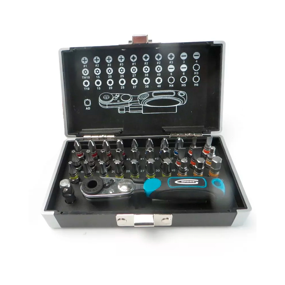 Jogo de Bits 1/4 polegadas 33 Peças com mini maleta 11365 Gross - Gross
