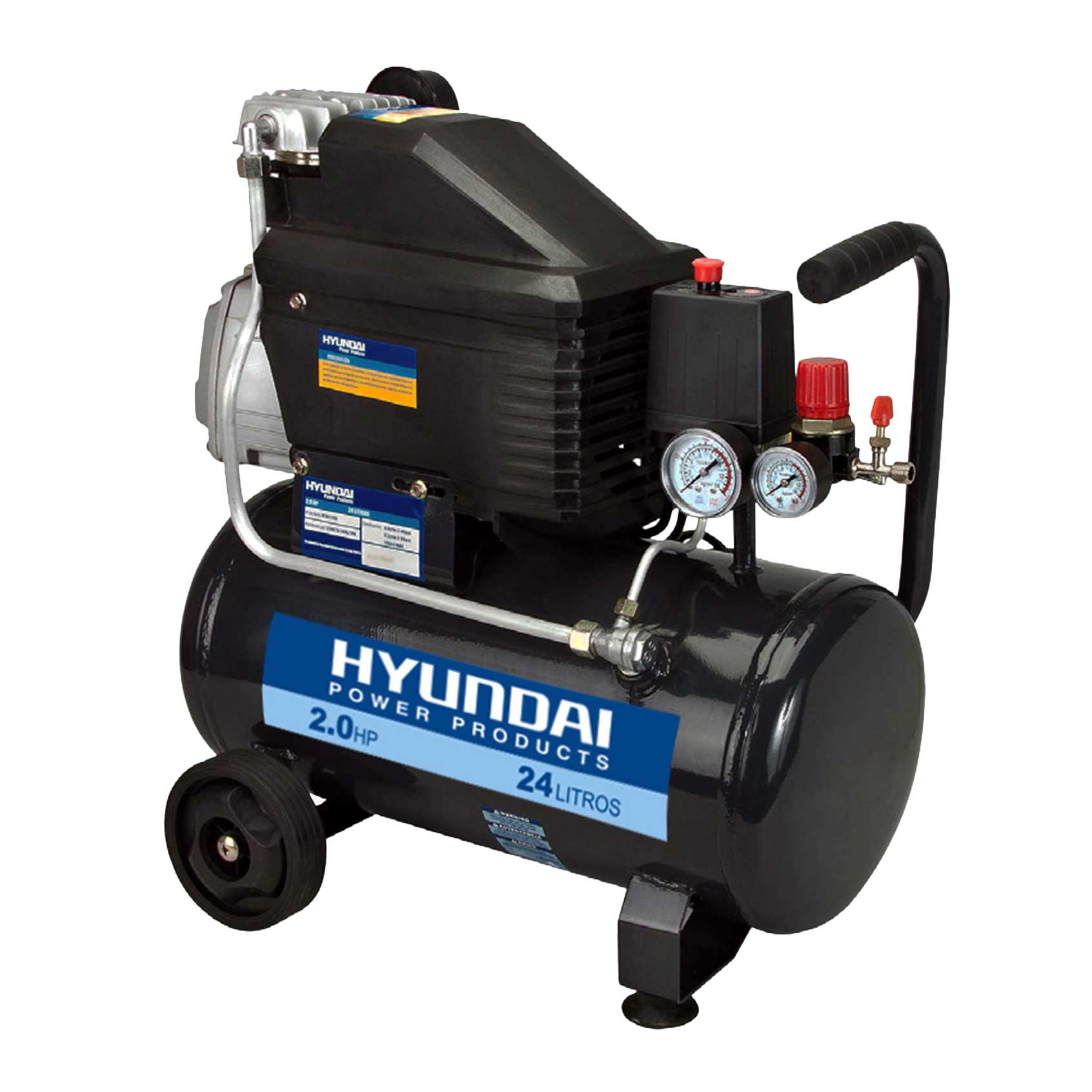 Compressor Hyundai 7 PCM(Pés) tanque com 24 litros 110V - Compressores-em-geral