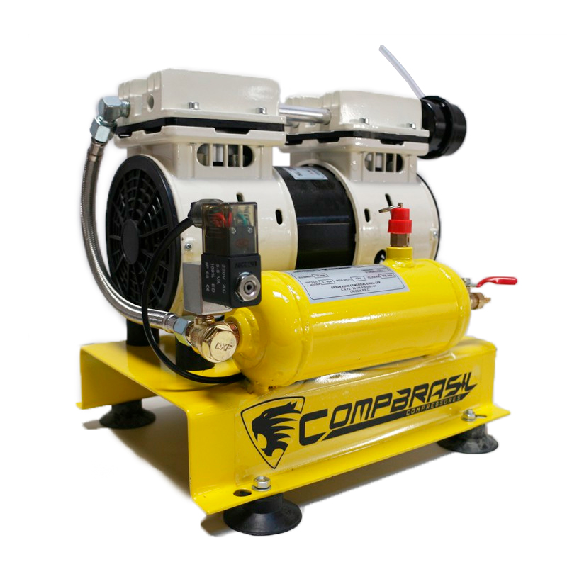Compressor de Ar Direto Silencioso Sem Óleo de Ar Direto 550 watts 1,5 Litros - 127V - Compressores