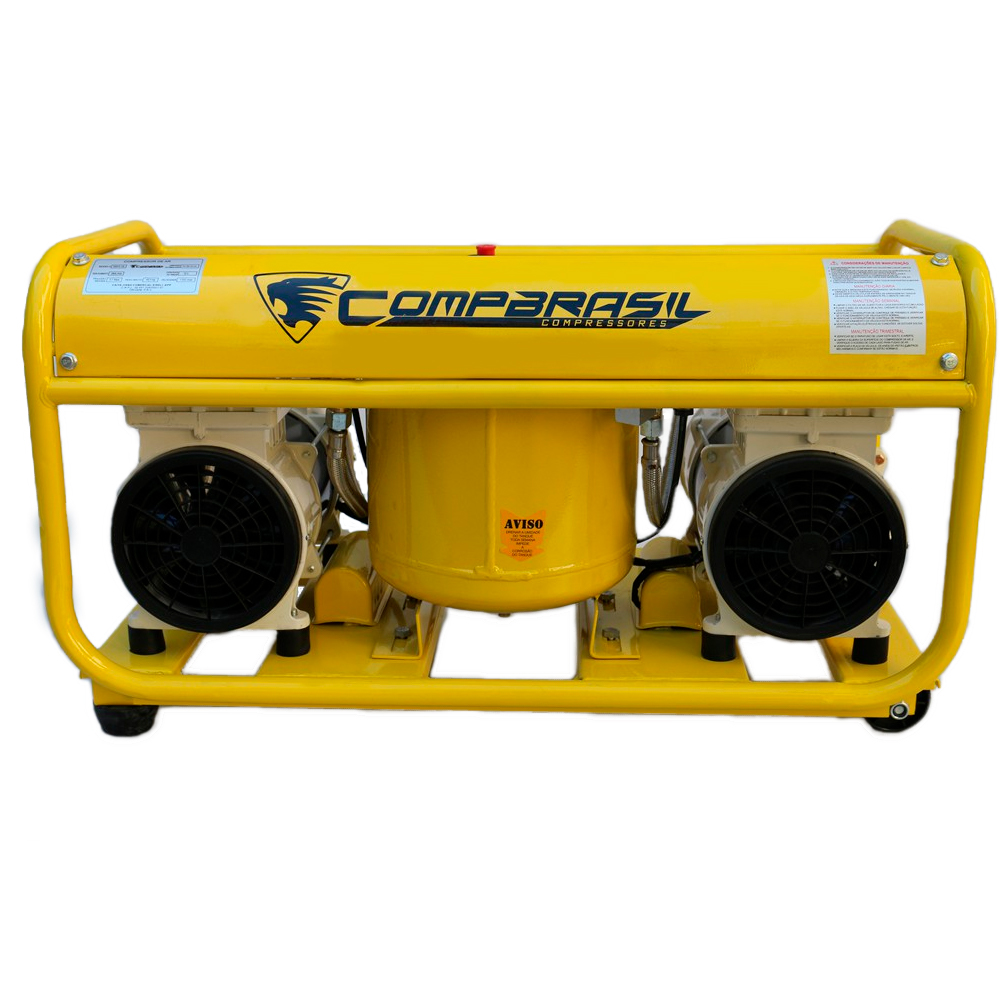 Compressor de Ar Odontologico Sem Óleo USK 1500x2 1500w 12 Litros 10 pcm Silencioso - Compressores-em-geral