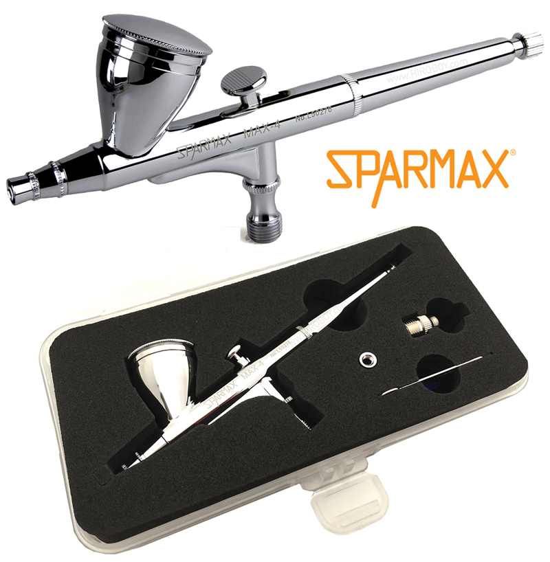 Aerógrafo profisional  dupla ação Sparmax MAX3 0,3mm Gravidade 7ml  