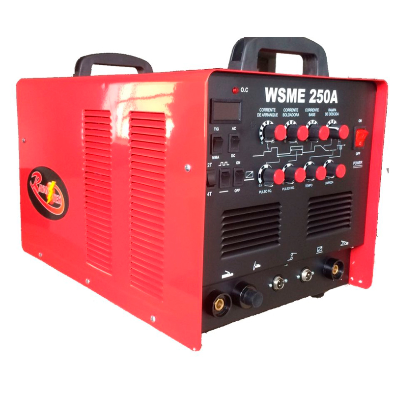 Máquina De Solda Tig AC/DC WSME-250A Para Alumínio 220V Pulsada - Inversoras-