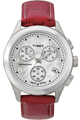 Timex cronógrafo feminino grande - branco/vermelho - Relógios-Femininos