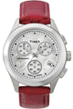 Timex cronógrafo feminino grande - branco/vermelho - Cronômetros