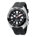 Relógio Automático Suiço Zodiac de mergulho 200m - Oceanaire Preto, borracha - Relógios-Masculinos