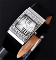 Relógio Feminino Prata com pulseira em couro Preta - Relógios-Femininos
