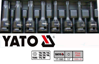 Jogo de Torx 8 peças 30-80mm - Automotivas