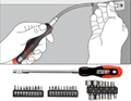 Chave de fenda flexível com 31 bits - Automotivas
