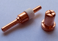 Conjunto c/ eletrodo anel de fusor isolante e bico para Corte Plasma CUT-50 e CUT-40 - Corte-Plasma