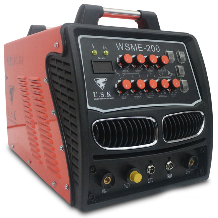 Maquina de Solda TIG WSME 200 para Alumínio, Titanio, Magnesio, Aço, Cobre e Latão - Maquinas-de-Solda
