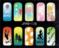 Estêncil lavável e reutilizável para manicure com desenhos variados. - Stencils