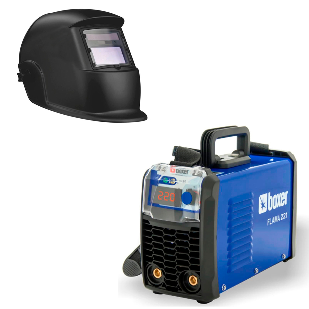 Máquina de Solda Inversora Flama 221 eletrodos 4mm s/ parar - 220 Volts Mascara de Solda Automatica - Ferramentas