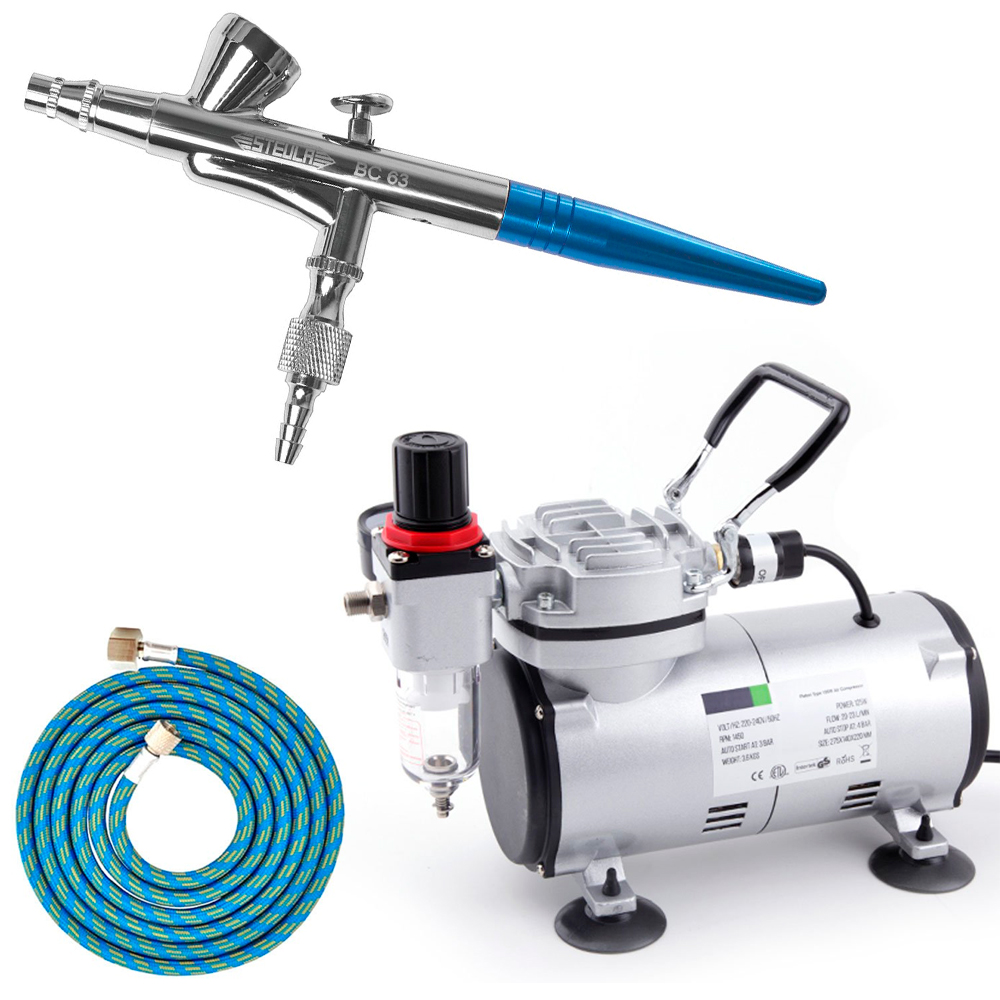 Kit Profissional AIRBRUSH - Manicure e maquiagem - Bivolt Comp1 e BC63 - Kits-Completos