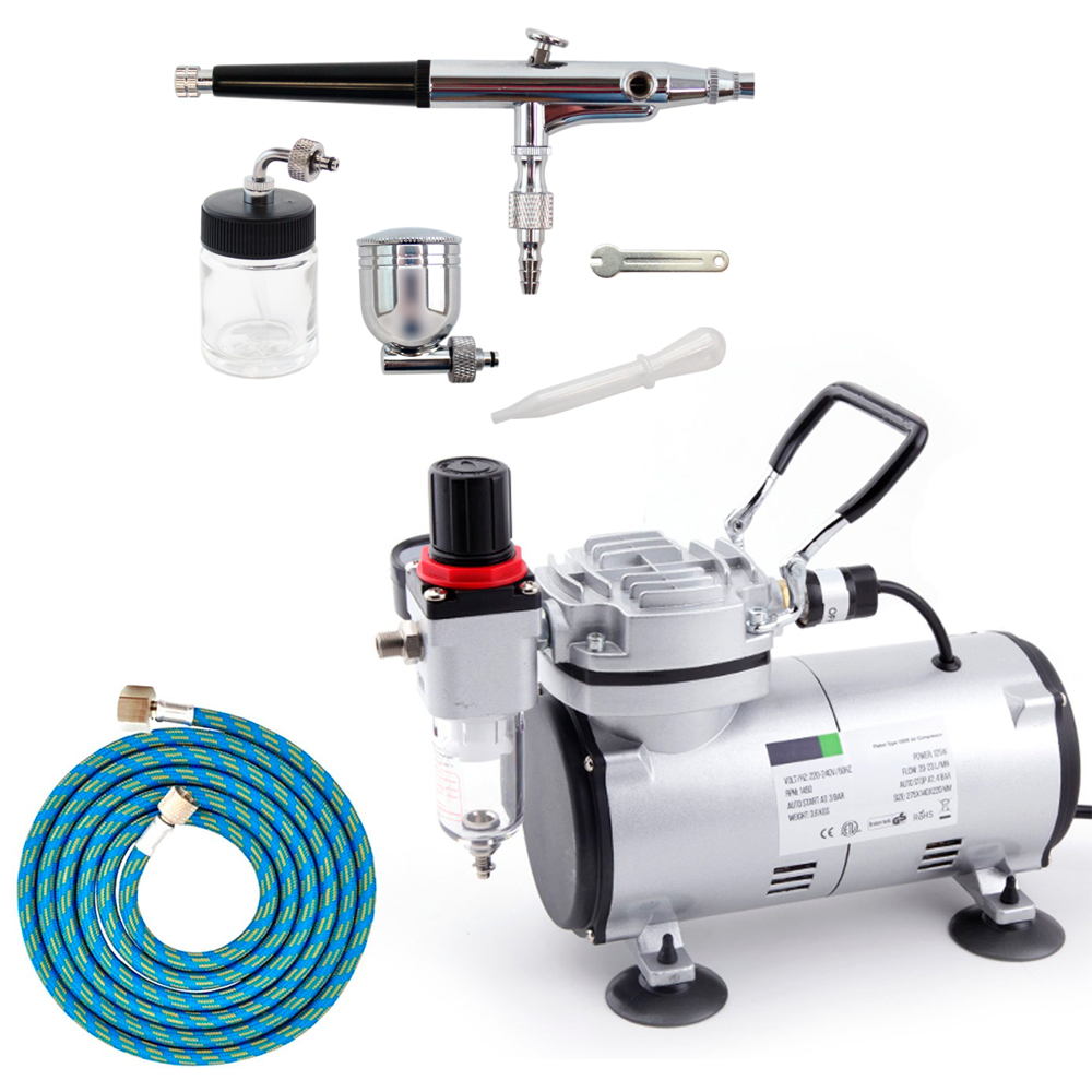 Kit Profissional Aerografia - Artesanato MDF etc - Bivolt Comp1 e MP1003 - Kits-Completos