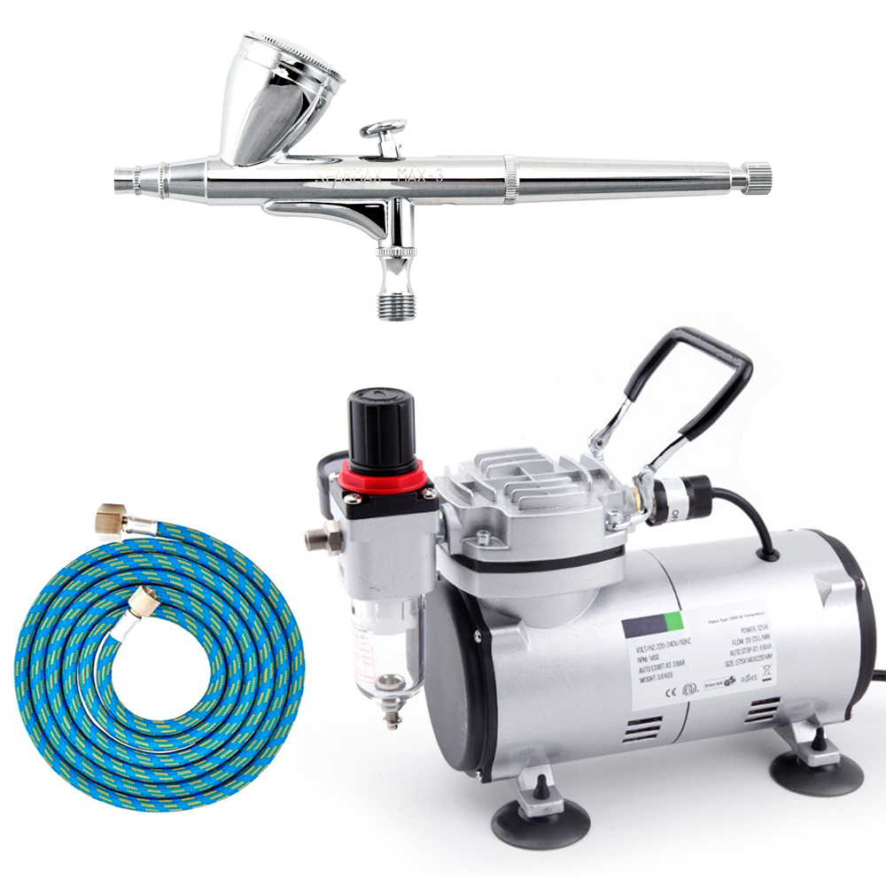 KIT Completo para Aerografia WKMax3 - Bivolt - Compressor Wimpel Aerógrafo Sparmax - Kits-Completos