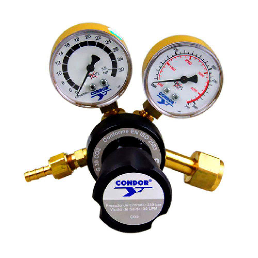 Regulador de Pressão CONDOR MD G 30 CO2 - Solda-Gás