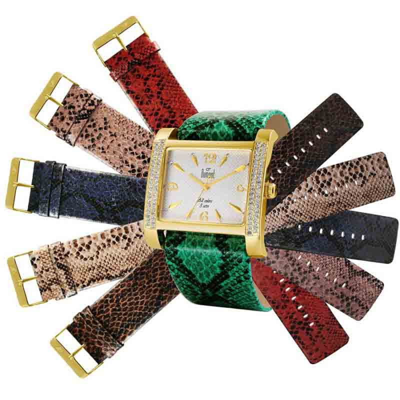 Relógio analógico troca pulseira em couro - Relógios-Femininos