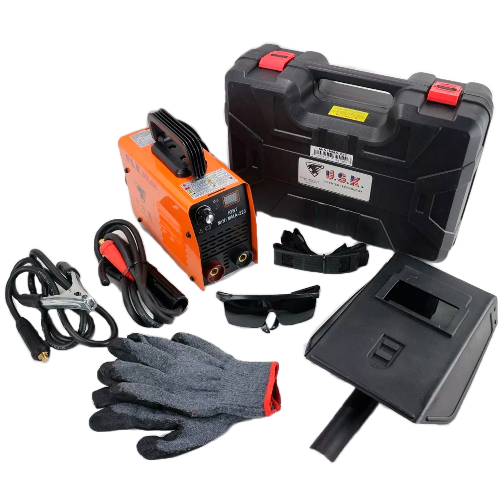 Mini Maquina Inversora de Solda MMA 223 - 220V - Com Maleta - Display Digital - Inversoras-