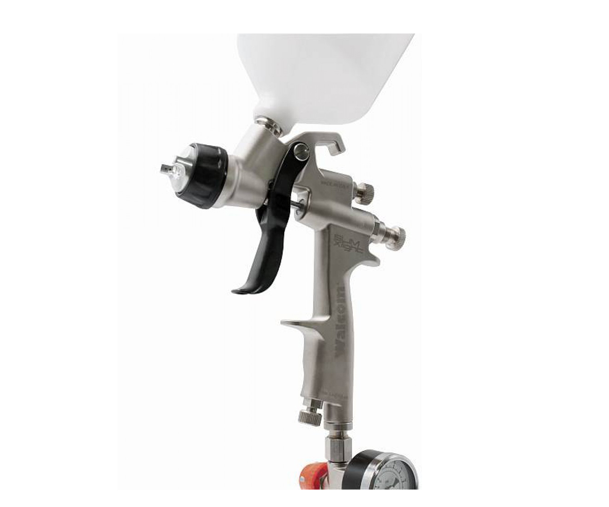 Pistola de Pintura Walcom Slim X-Light HVLP Xlite 1.3mm 600ml com Manômetro - NOVO MODELO