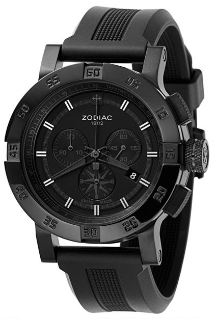 Relógio Suiço Zodiac Crono Adventure Tech Preto - Relógios-Masculinos